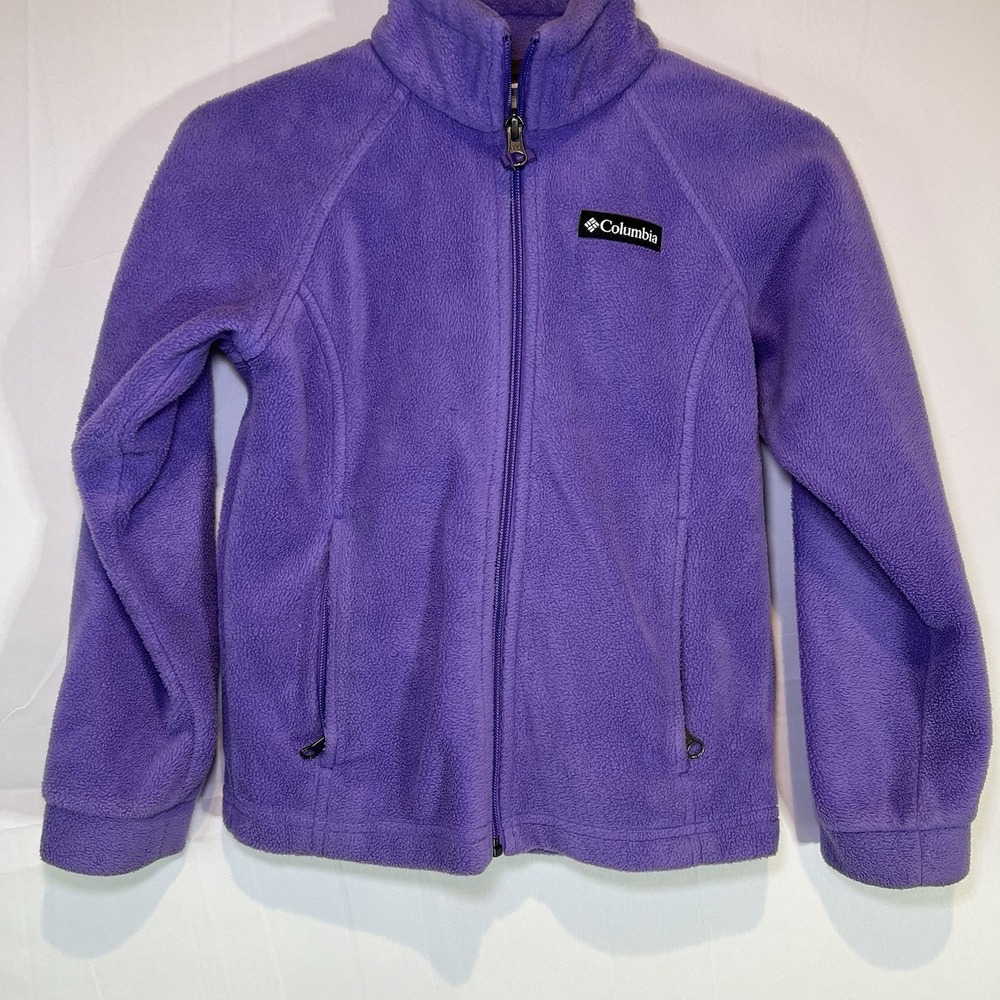 Columbia‎ Girl's Purple Fleece Jacket Size Small 7/8 Coat S Soft Warm Pretty